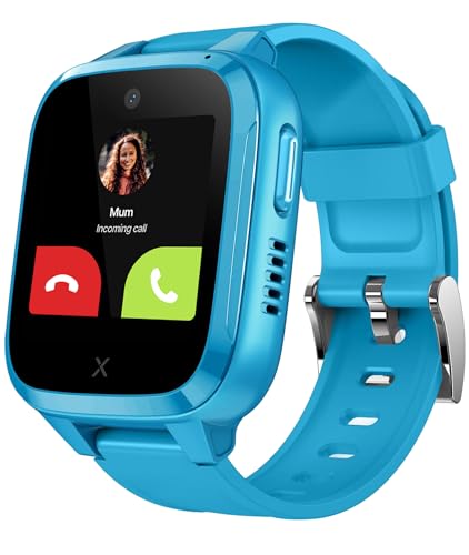 XPLORA Kidzi - Telefon Uhr für Kinder (mit SIM-Karte) 4G, Anrufe, Nachrichten, Schulmodus, SOS-Funktion, GPS, Kamera, Schrittzähler - inkl kostenlosem Tarif-Vertrag für 3 Mon. (BLAU)