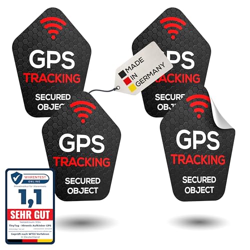 TinyTag Hinweis-Aufkleber GPS Tracker 4er Pack Diebstahlschutz
